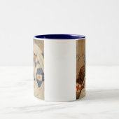 Verpleegkundige met Golden Retriever 1917 WW1  Tweekleurige Koffiemok (Center)