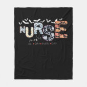 Verpleegkundige modus de hele dag elke dag Hallowe Fleece Deken (Voorkant)
