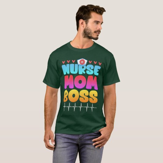 Verpleegkundige Mom Boss Moederdag Supervisor  T-shirt (Voorkant volledig)