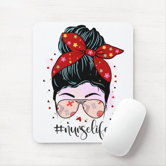 Verpleegkundige - Mousepad Muismat (Met muis)
