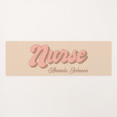 Verpleegkundige naam Fun Retro Custom Yoga Mat (Achterkant (horizontaal))