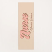 Verpleegkundige naam Fun Retro Custom Yoga Mat (Voorkant)