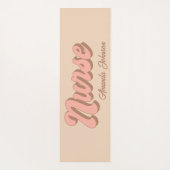 Verpleegkundige naam Fun Retro Custom Yoga Mat (Achterkant)