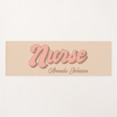 Verpleegkundige naam Fun Retro Custom Yoga Mat (Voorkant (horizontaal))