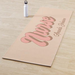 Verpleegkundige naam Fun Retro Custom Yoga Mat
