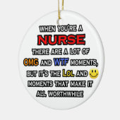 Verpleegkundige ... OMG WTF LOL Keramisch Ornament (Links)
