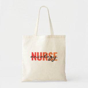 Verpleegkundige oncologie moderne typografie tote bag