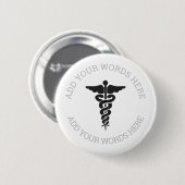 Verpleegkundige op maat ronde button 5,7 cm (Voorkant /achterkant)