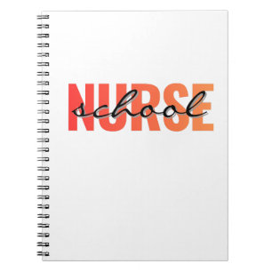 Verpleegkundige op school Moderne typografie Notitieboek