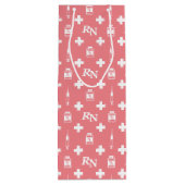 Verpleegkundige op verjaardag wijn cadeautas (Achterkant)