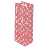 Verpleegkundige op verjaardag wijn cadeautas (Voorkant Gekanteld)