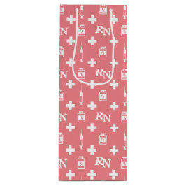 Verpleegkundige op verjaardag wijn cadeautas