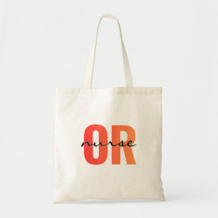Verpleegkundige operatiekamer moderne typografie tote bag