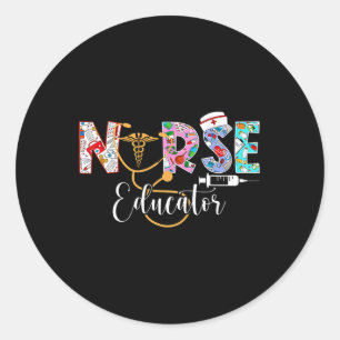 Verpleegkundige Opvoeder Verpleegschool Instructeu Ronde Sticker