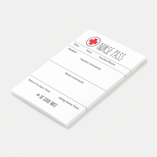 Verpleegkundige pas voor een leraar of schoolverpl post-it® notes (Schuin)