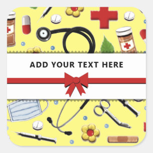 Verpleegkundige persoonlijke vierkant Sticker