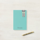 Verpleegkundige Pet Bunny Pastel Personalized Post Post-it® Notes (Op bureau)