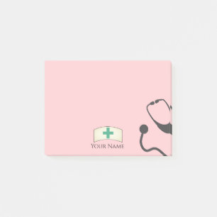 Verpleegkundige Pet Medische Stethoscoop Blush Roz Post-it® Notes