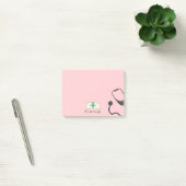 Verpleegkundige Pet Medische Stethoscoop Blush Roz Post-it® Notes (Kantoor)