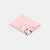 Verpleegkundige Pet Medische Stethoscoop Blush Roz Post-it® Notes (Schuin)