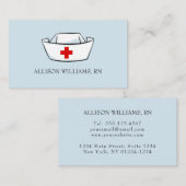 Verpleegkundige Pet Monogrammen Naam Blue Professi Visitekaartje (Voorkant / Achterkant)