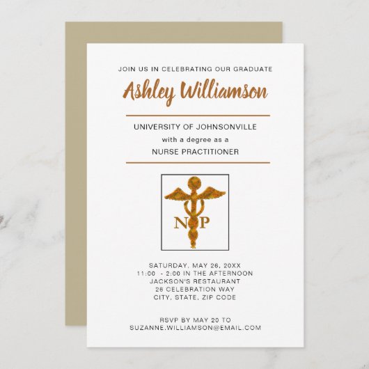 Verpleegkundige Practitioner Afstuderen Aankondigi Aankondiging (Voorkant / Achterkant)