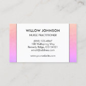 Verpleegkundige Practitioner Artsenassistent Roze  Visitekaartje (Achterkant)