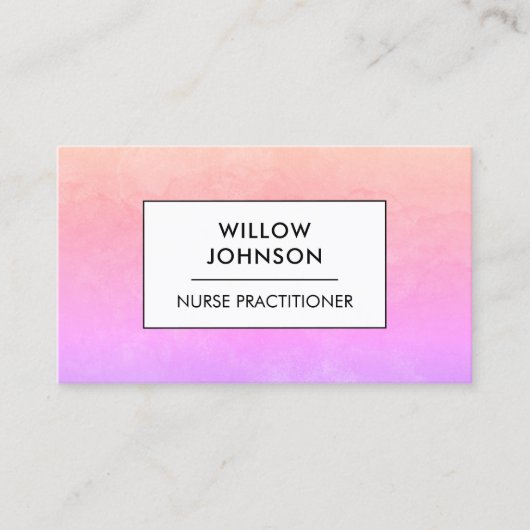 Verpleegkundige Practitioner Artsenassistent Roze  Visitekaartje (Voorkant)