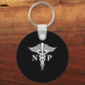 Verpleegkundige Practitioner Caduceus Medisch Symb Sleutelhanger (Voorkant)