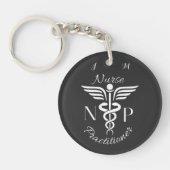 Verpleegkundige Practitioner Caduceus Symbool gepe Sleutelhanger (Voorkant)