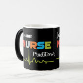 Verpleegkundige Practitioner Geweldige Fun Letters Magische Mok (Voorkant links)