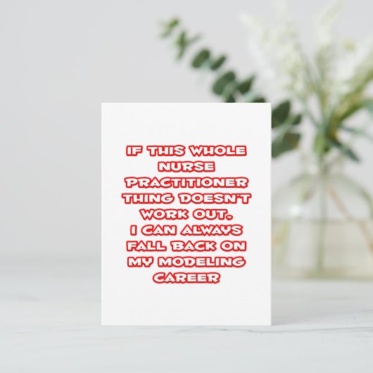 Verpleegkundige Practitioner Humor ... Modelleerca Briefkaart (Staand voorkant)