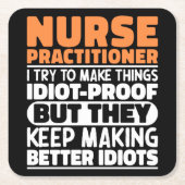 Verpleegkundige Practitioner Ik probeer het Schatt Kartonnen Onderzetters (Voorkant)