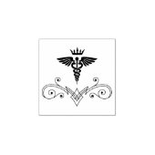 Verpleegkundige Practitioner Medische Caduceus Rubberstempel (Afrduk)