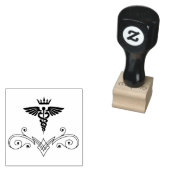 Verpleegkundige Practitioner Medische Caduceus Rubberstempel (Gestempeld)