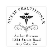 Verpleegkundige Practitioner Medische Caduceus Zelfinktende Stempel (Design)