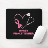 Verpleegkundige Practitioner Roze Hart Stethoscoop Muismat (Met muis)