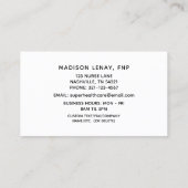 Verpleegkundige Practitioner Roze Oranje Waterverf Visitekaartje (Achterkant)