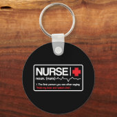 Verpleegkundige print Mannelijk Cadeau T-shirt Gez Sleutelhanger (Voorkant)