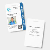 Verpleegkundige QR-code Medisch Centrum Foto ID Badge (Voor- en achterkant)