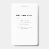 Verpleegkundige QR-code Medisch Centrum Foto ID Badge (Achterkant)