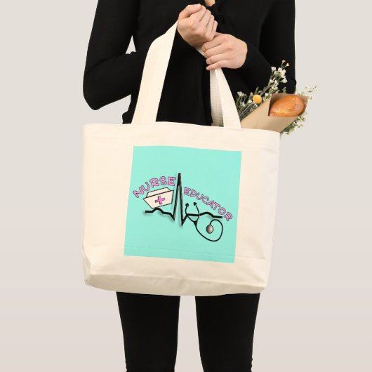 Verpleegkundige QRS- en verpleegkundige Pet Grote Tote Bag (Voorkant (product))