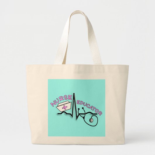 Verpleegkundige QRS- en verpleegkundige Pet Grote Tote Bag (Voorkant)