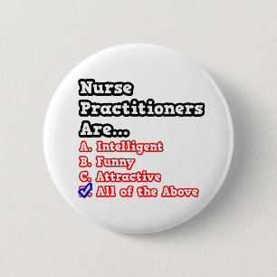 Verpleegkundige Quiz... Joke Ronde Button 5,7 Cm