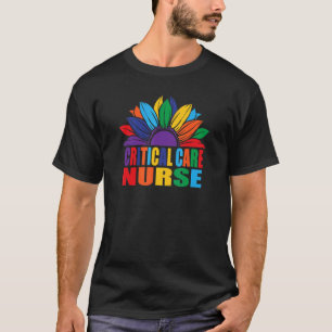 Verpleegkundige Regenboog Zonnebloem Lgbt Schattig T-shirt