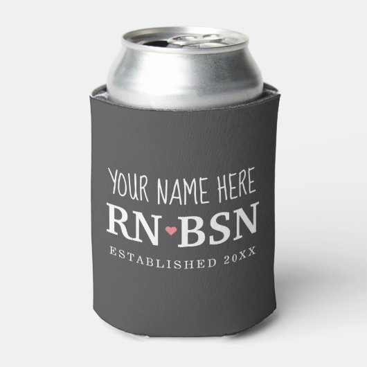 Verpleegkundige RN BSN Simple Cute Personalized Blikjeskoeler (Blikje Voorkant)