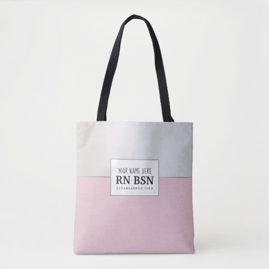 Verpleegkundige RN BSN Simple Cute Personalized Tote Bag (Voorkant)