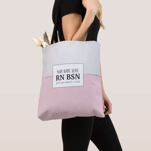 Verpleegkundige RN BSN Simple Cute Personalized Tote Bag (Dichtbij)