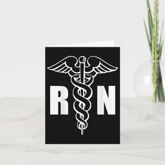 Verpleegkundige Rn Caduceus Medisch Symbool Verple Kaart (Voorkant)
