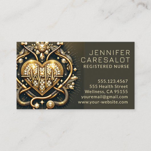 Verpleegkundige RN, LVN, LPN, Visitekaartje van de (Voorkant)